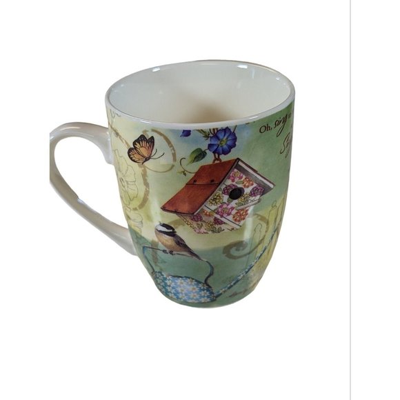 Sing to the Lord Gardening Bird House Mug Sandy Clough - Picture 3 of 5
